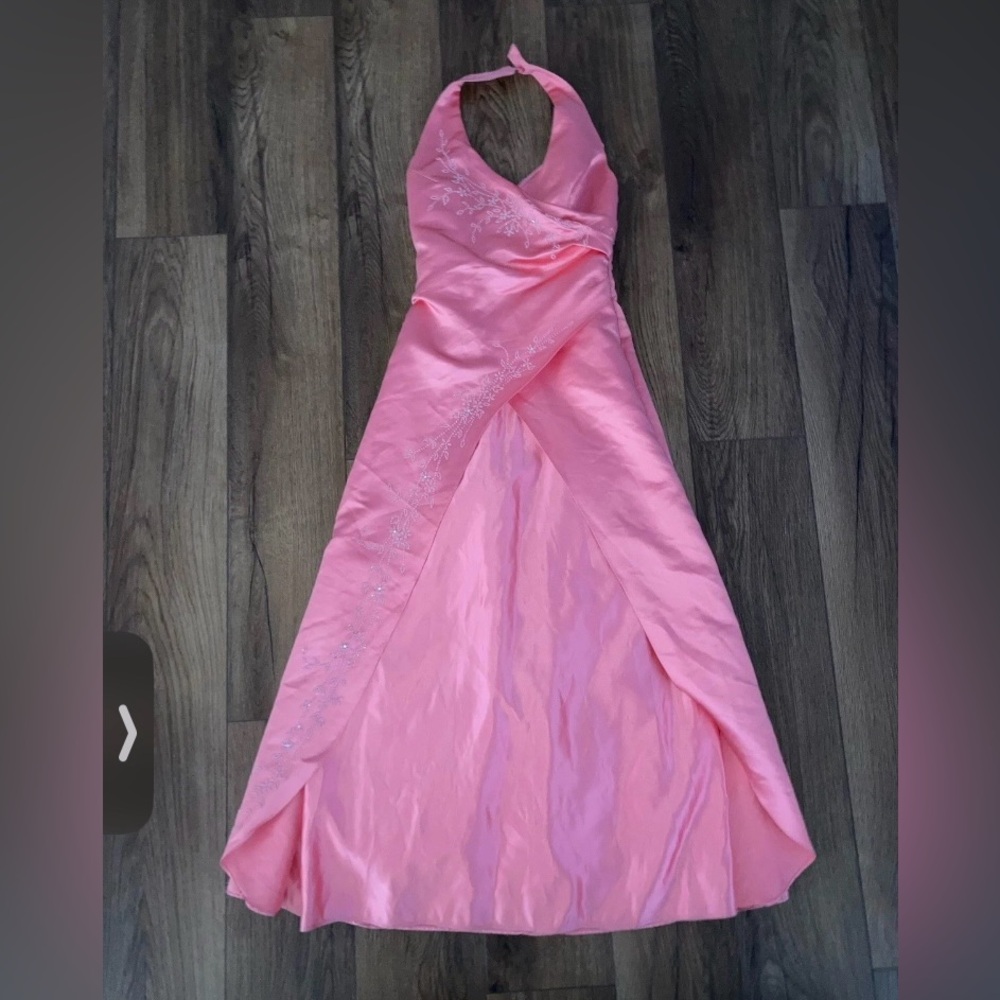Victory vintage Y2K women’s Pink Halter Dress top size s
